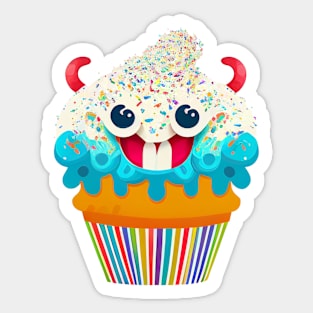 Cupcake Monster Sticker